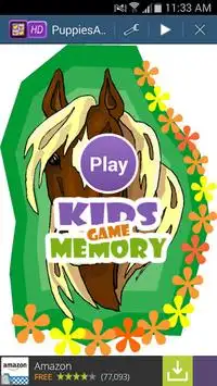 Puppies & Ponies Memory Game Screen Shot 0