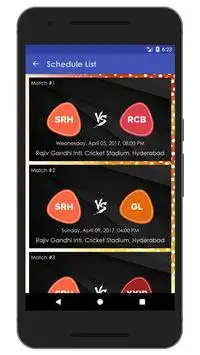 Schedule & Info of SRH Team Screen Shot 4