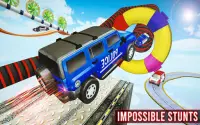 Police Prado Jeep Stunts Racing - Jeep Stunts Game Screen Shot 0