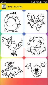 coloring game of pokemo monsters Screen Shot 6