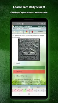Indian History Quiz & eBook Screen Shot 5