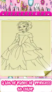 Livre de coloriage princesse: jeux de coloriage Screen Shot 0