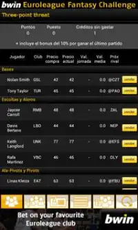 Euroleague Fantasy Challenge Screen Shot 0