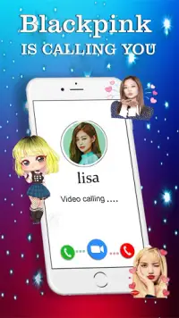 Black pink call you: Fake Video Call Screen Shot 0