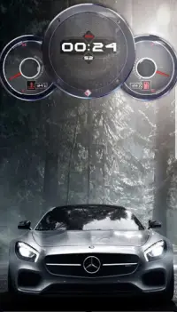 Speedometer Cars Clock Live Wallpaper Screen Shot 0