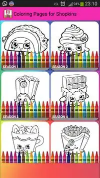 Coloring Book Pages Shopkins Screen Shot 0