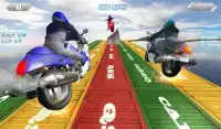 Impossible Track Bike Stunt Race : Cloud Driving Screen Shot 14