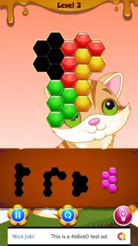 Cat Hexa Puzzle Free Online Block Jewel Game Screen Shot 2