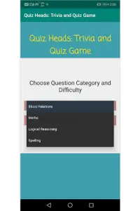 Quiz Heads: Trivia and Quiz Game(offline) Screen Shot 2