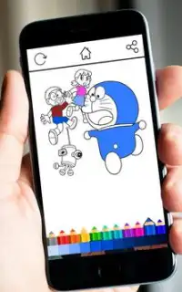 Coloring Doramon Screen Shot 4
