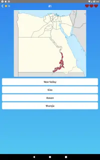 Egypt: Regions & Provinces Map Quiz Game Screen Shot 8