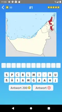 Vereinigte Arabische Emirate - Landkarten Quiz Screen Shot 0