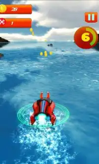 Jet boat racing 3D: water surfer driving game Screen Shot 9