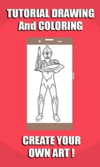 TutorialDrawing: Ultraman Free Drawing & Coloring Screen Shot 4