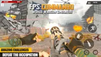 第一次世界大戦コマンドーシミュレータ: ベスト オフライン ゲーム 銃のゲーム 2021 Screen Shot 1