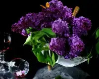 Fleurs Lilas Jigsaw Puzzle Screen Shot 3