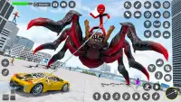 Stickman Rope Hero:Spider Game Screen Shot 1