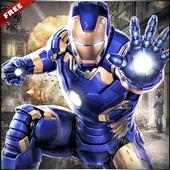 Iron avenger gods superhero fighting flying robot