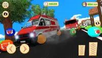 Superhero racing cars: Colors Fruit Wheels Screen Shot 3