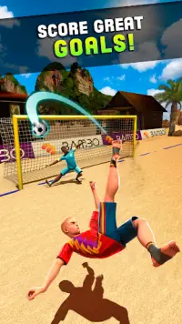 ゴールビーチサッカーを撃ちます Screen Shot 2