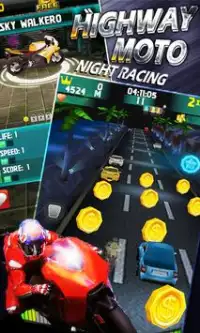 Highway Moto Night Racing Screen Shot 0