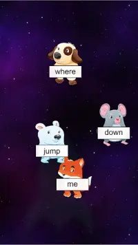 Sight Words - Space Game Word Screen Shot 0