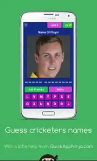 Guess cricket Player Quiz Screen Shot 0