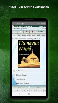 Indian History Quiz & eBook Screen Shot 17