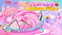 Pink Lipstick Makeup Slime Screen Shot 0