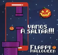 Flappy Halloween: saltar tubos calabazas noche Screen Shot 0