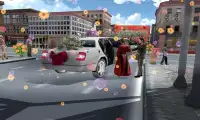 ليموزين سيارات الزفاف 3D سيم Screen Shot 3