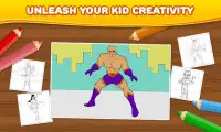Superhero: Kids Coloring Games Screen Shot 4