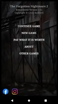 The Forgotten Nightmare 2 Text Adventure Game Screen Shot 1