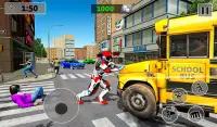 vliegende robot reddingsmissie superhelden spel Screen Shot 4