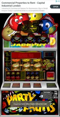 Party Fruits Classic UK Slot Machine Screen Shot 5