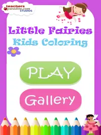 Girls Coloring Little Fairies Screen Shot 8