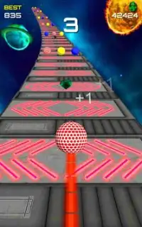Ball Rolling on Colorful Road Speed Bouncing Jumps Screen Shot 0