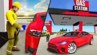Parking de station-service: atelier automobile 3D Screen Shot 3