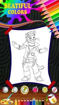 Coloring for Puss in Boots Screen Shot 1