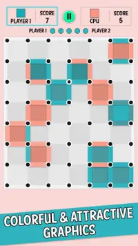 Dots and Boxes ボードゲーム。 Screen Shot 6