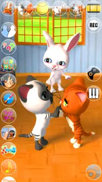 Praten 3 Friends Cats & Bunny Screen Shot 0