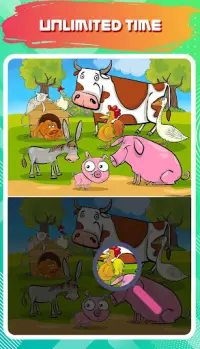 Find The Differences Game -  Cartoon Game Screen Shot 1