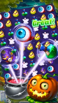 Halloween Witch - Fruit Puzzle Screen Shot 0