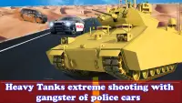 Tank Attacks Police Cars : Panzer War 2021 Screen Shot 1