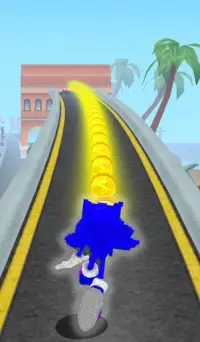 Super Blue Hedgehog Run - Jungle Rush Adventure Screen Shot 1