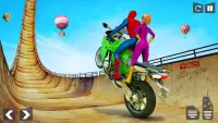 Superhero Bike Mega Ramp Game Screen Shot 2