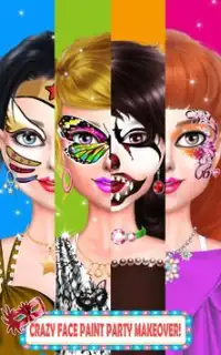 pintura cara maquillaje fiesta cambio imagen juego Screen Shot 6