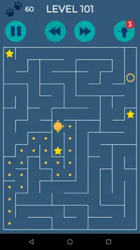 Mazes & Stars - Maze swipe puzzle game Screen Shot 0