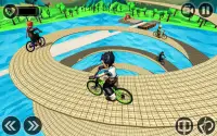 Fearless BMX Bicycle Stunts 3D : Impossible Tracks Screen Shot 1
