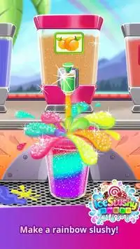 Rainbow Frozen Slushy Maker: Ice Candy Slush Maker Screen Shot 2
